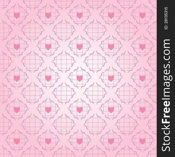 Abstract heart seamless design background. Abstract heart seamless design background
