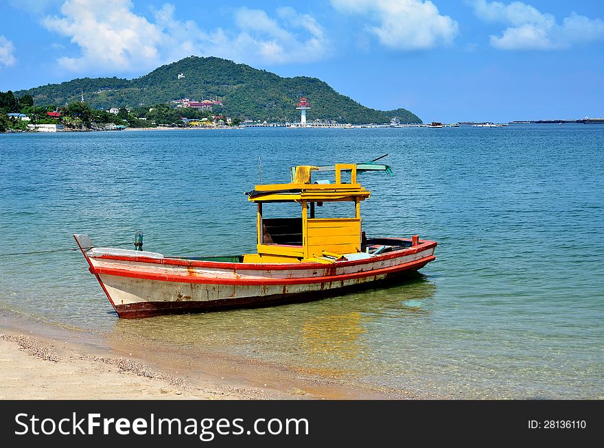 Boat In Sea At Eastern Thailand