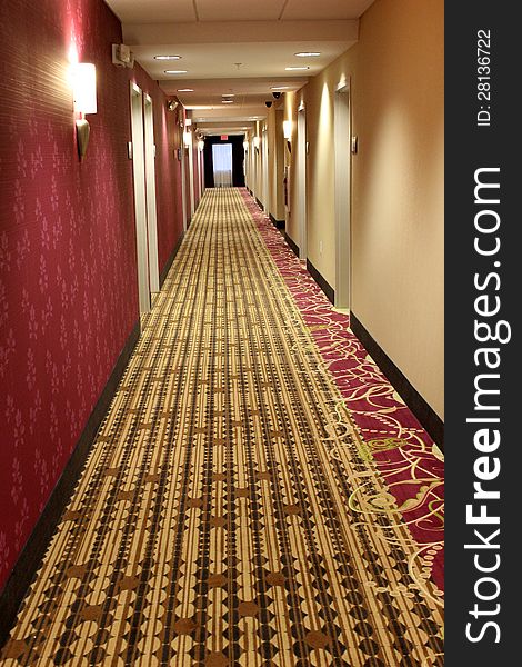 Pretty hallway in a chic hotel