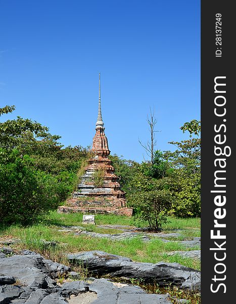 Thai pagoda at Ko sichang, chonburi, Thailand