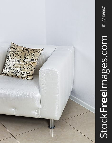 White Leather Armchair