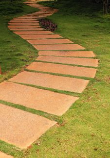 Walkway Formed Using Granite Stone Stock Photos Walkway Formed Using Granite Stone Stock Photos