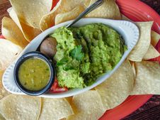 Guacamole With Tortilla Chips Stock Photos Guacamole With Tortilla Chips Stock Photos