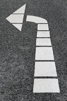 Turn Left Road Marking Royalty Free Stock Photo Turn Left Road Marking Royalty Free Stock Photo