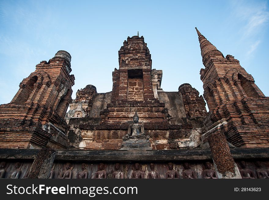 Old temple at sukhothai historical park