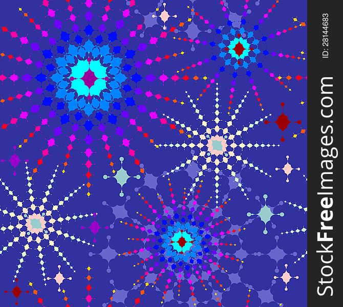 Colorful stars seamless pattern