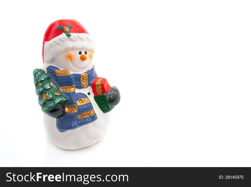 Smiling snowman figurine