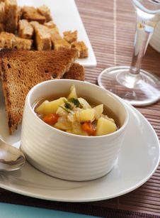 Chicken Soup With Vegetables Stock Photo Chicken Soup With Vegetables Stock Photo