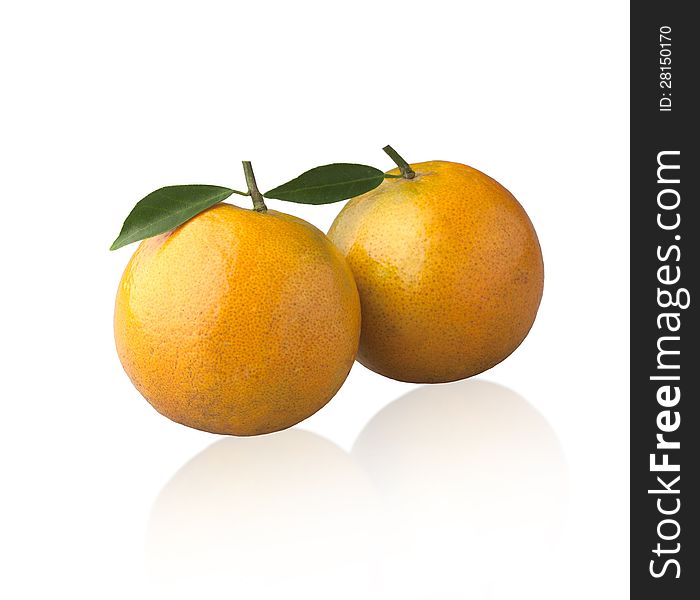 Orange fruit from nature on white. Orange fruit from nature on white