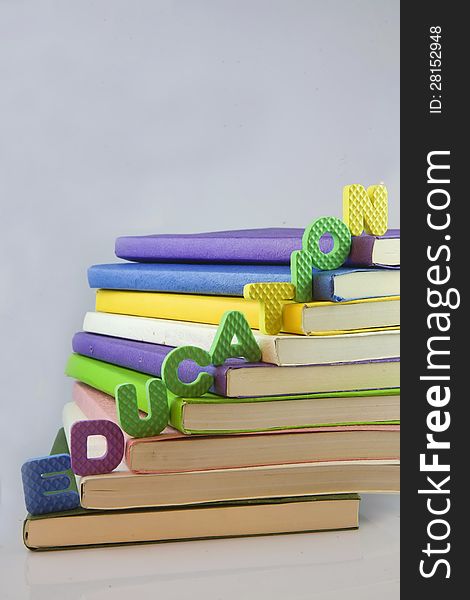 A stack of books,education concept. A stack of books,education concept
