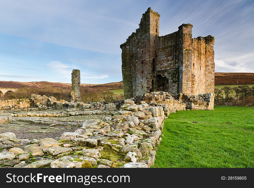 Edlingham Castle dates back to around 1295 and is positioned at the end of Edlingham village