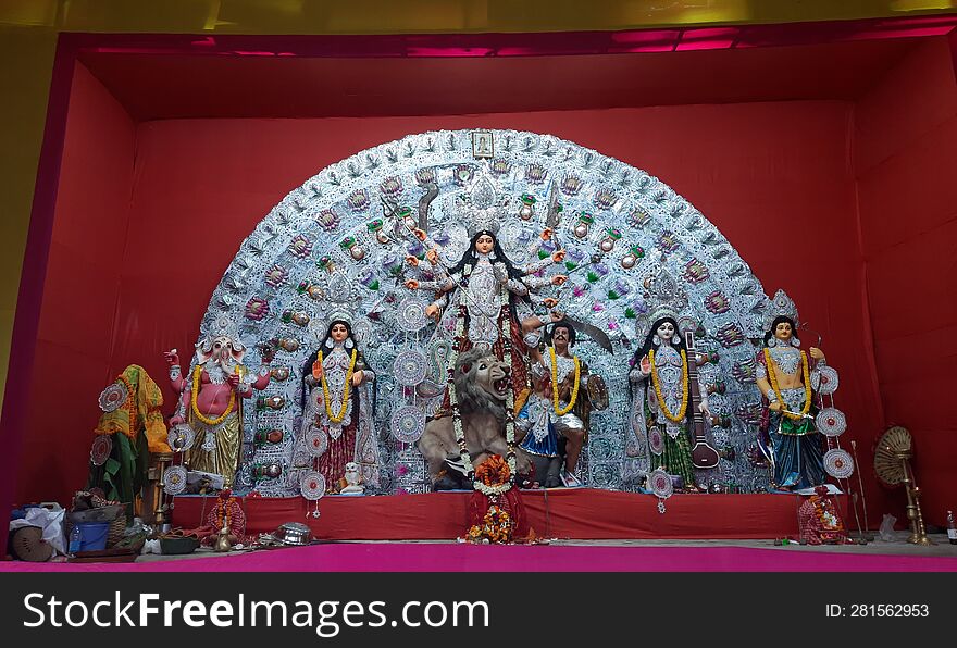 Durga sculpture of howrah in india