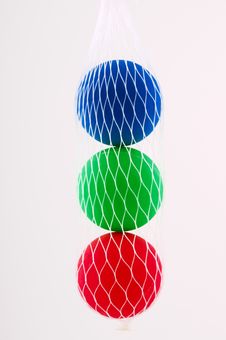Three Balls In The Grid Royalty Free Stock Photos Three Balls In The Grid Royalty Free Stock Photos
