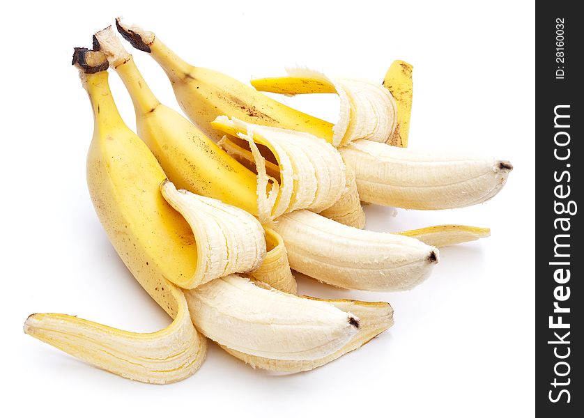 Bananas on white background. Bananas on white background