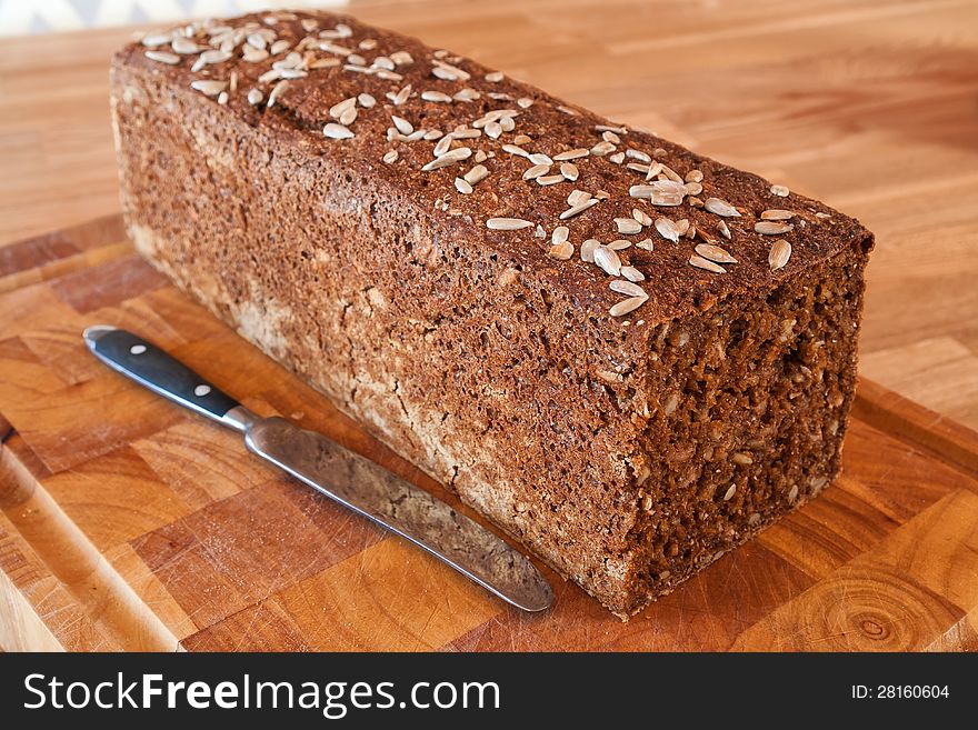 Black Bread With Sunflower Seeds