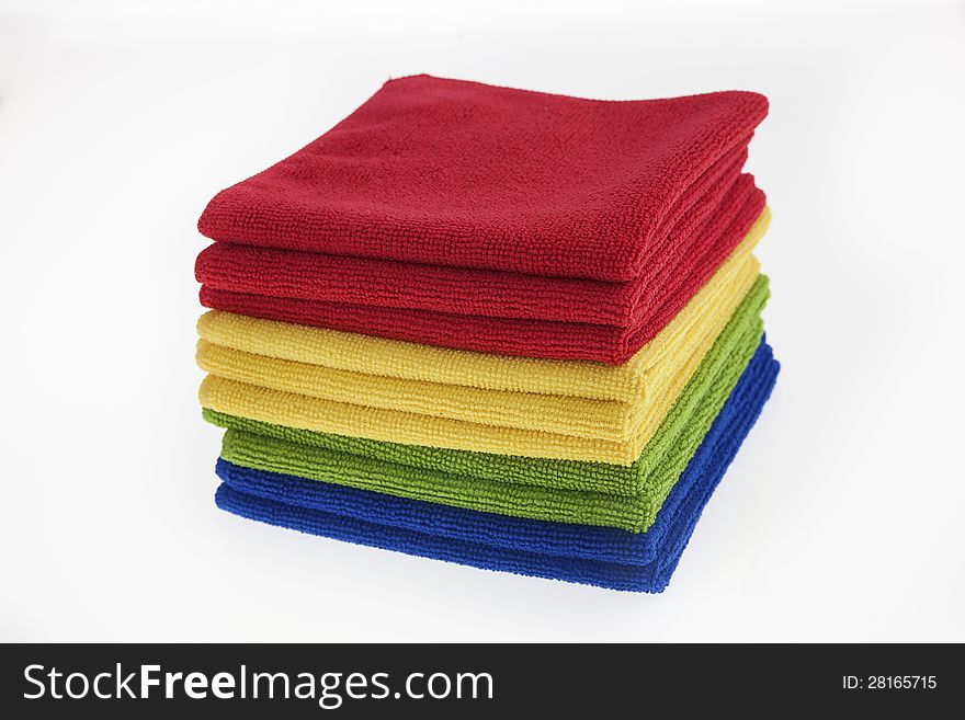 Four colors of towels/ rags