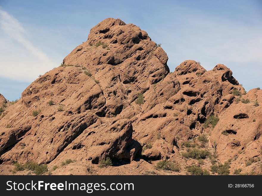 Red Rocks of sandstone in Papago Park, Phoenix, Arizona. Red Rocks of sandstone in Papago Park, Phoenix, Arizona