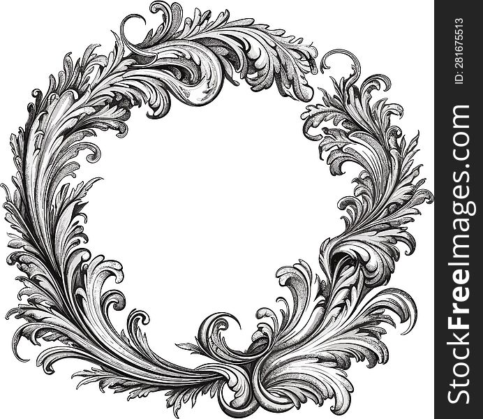 vintage  frame  in victorian style