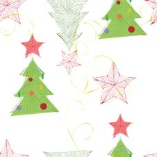 New Year & Christmas Seamless Pattern Stock Image