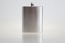 Stainless Hip Flask Royalty Free Stock Photography Stainless Hip Flask Royalty Free Stock Photography