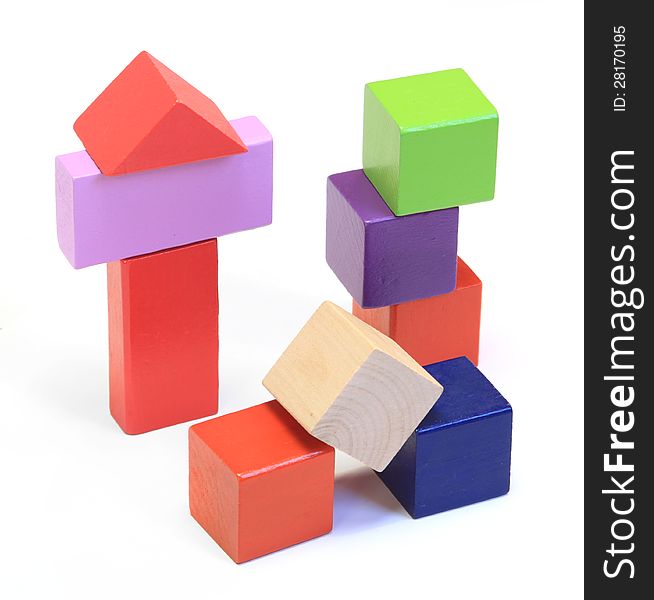 Colorful Wooden Building Blocks