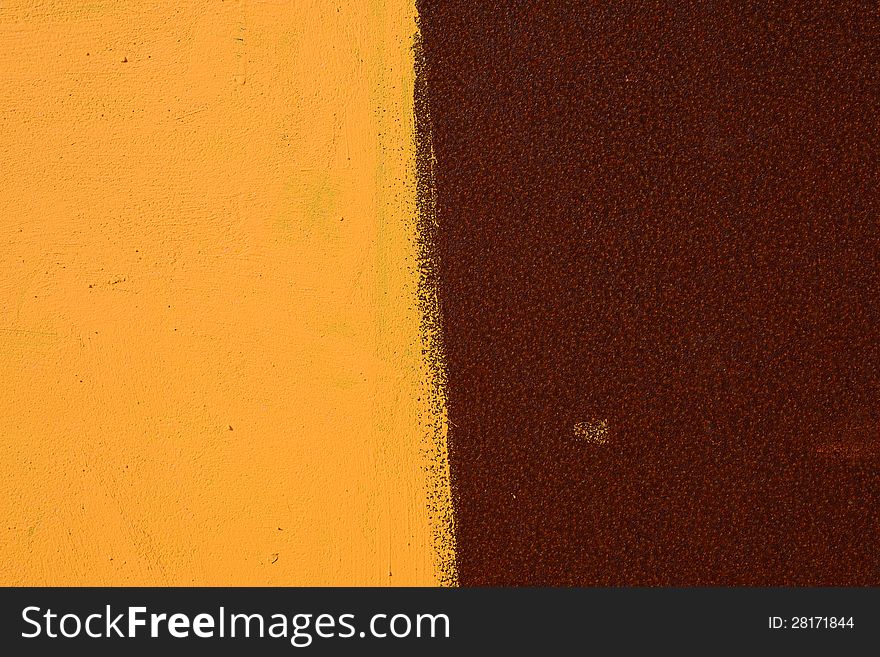 Texture of an old rusty metal surface with paint