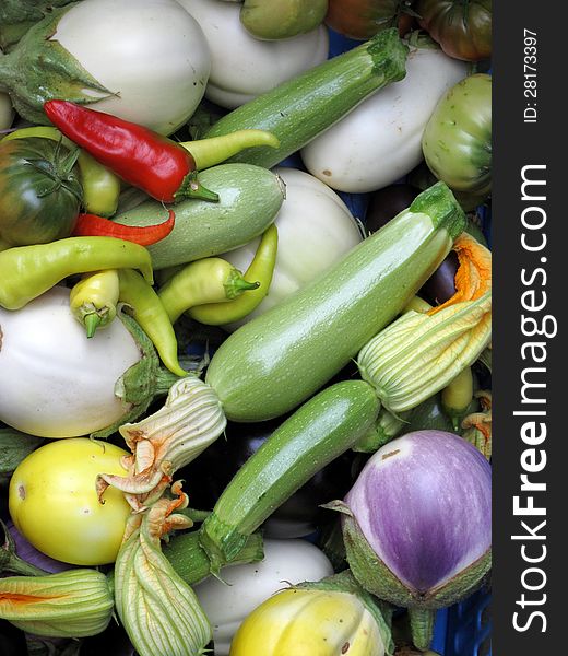 Close up shot of fresh vegetables