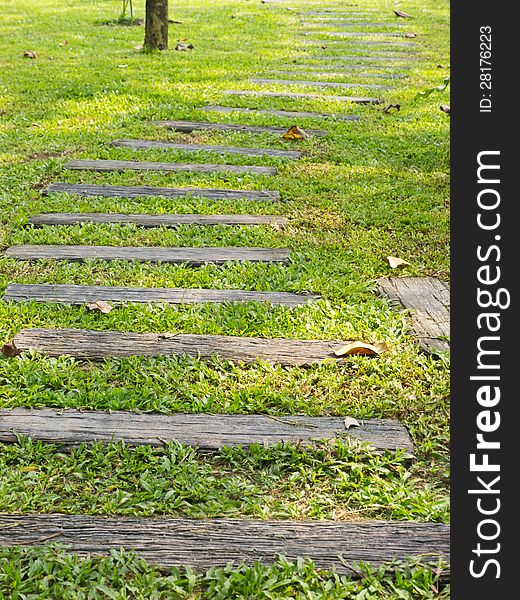 Walk way in public park