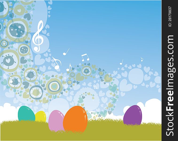 Easter background with space for text