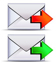 Contact Email Send Icon Stock Image