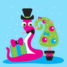 Snake,gift,2013,new Year Royalty Free Stock Images