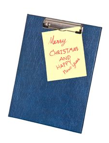 Notebook Paper On A Clip Board. Royalty Free Stock Photos