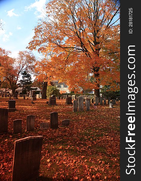 New England Autumn Graveyard 02