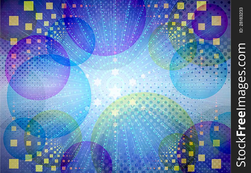 Colorful bubbles background