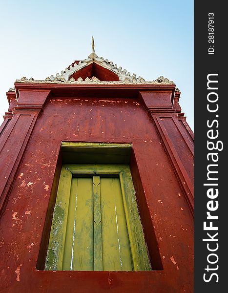 Red Pagoda in Wat Phra Kaeo at Phra Nakhon Khiri Historical Park, Petchaburi, Thailand. Red Pagoda in Wat Phra Kaeo at Phra Nakhon Khiri Historical Park, Petchaburi, Thailand