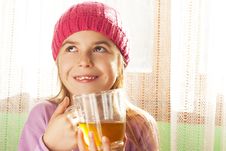 Child Drinking Tea Stock Photo Child Drinking Tea Stock Photo