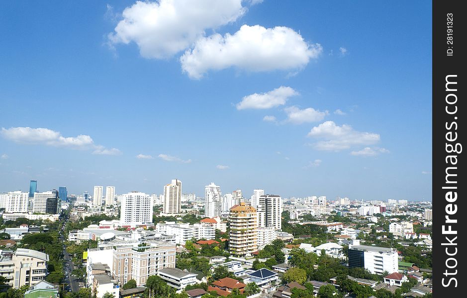 The blue sky ,Bangkok of thailand