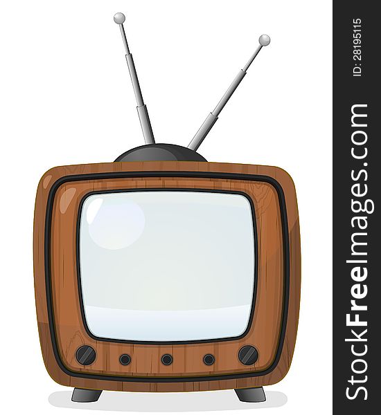 Retro Wooden TV Set