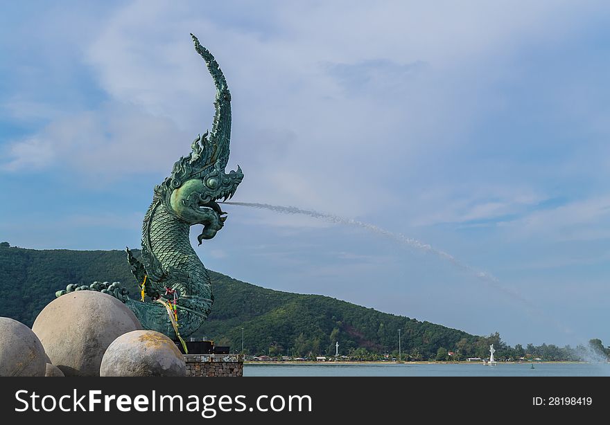 Naka sculpture at songkhla deep sea port. Naka sculpture at songkhla deep sea port