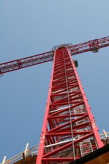 Red Crane Into Sky Stock Images Red Crane Into Sky Stock Images