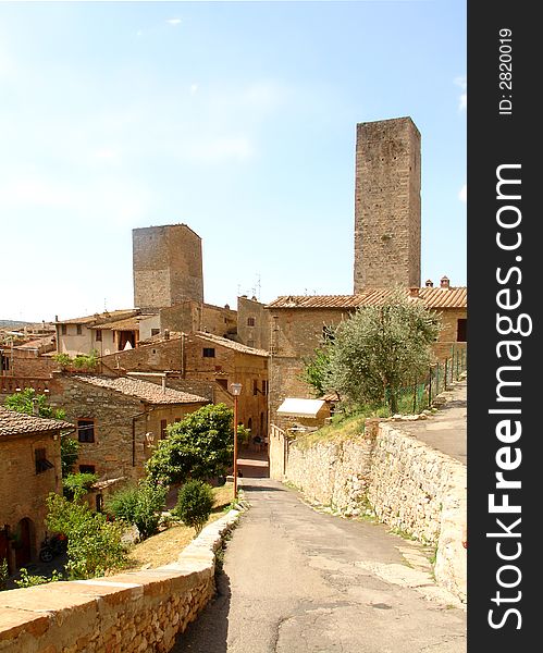 the Towers in san-gimignano city