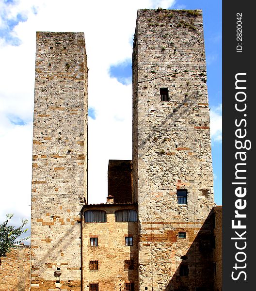 The towers of san gimignano city. The towers of san gimignano city