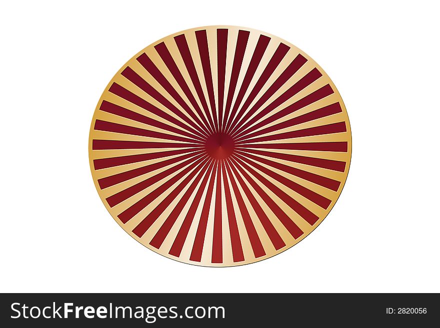 A circle targeted and designed in a white background. A circle targeted and designed in a white background