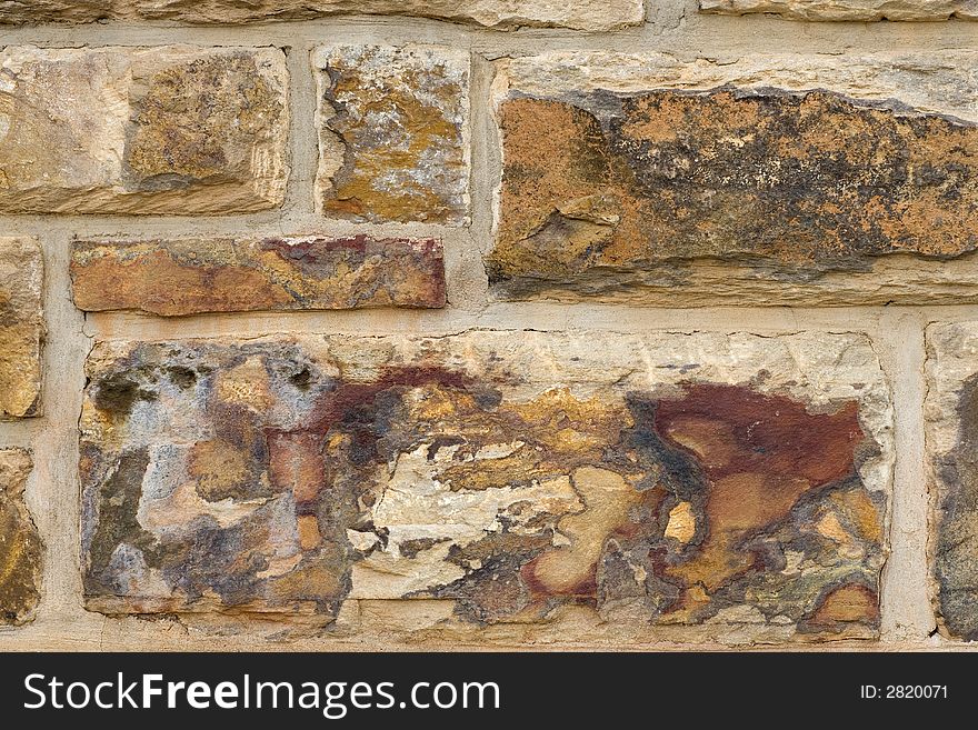 Old brick pattern, historic wall, background