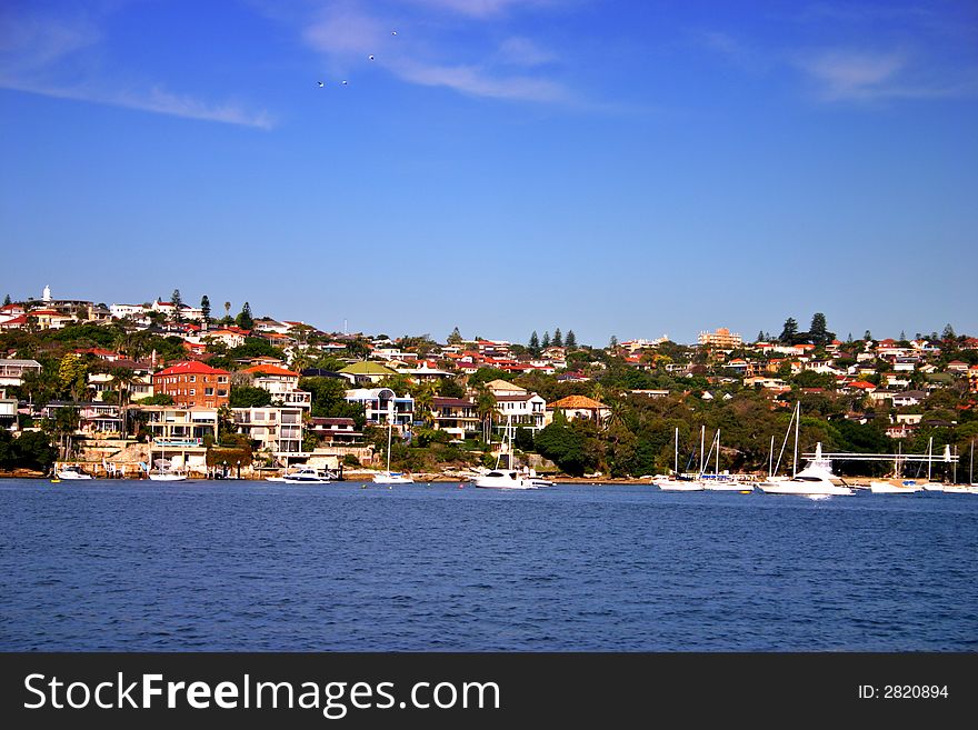Stock photo of a seaside residential at Rose Bay, Sydney. Stock photo of a seaside residential at Rose Bay, Sydney