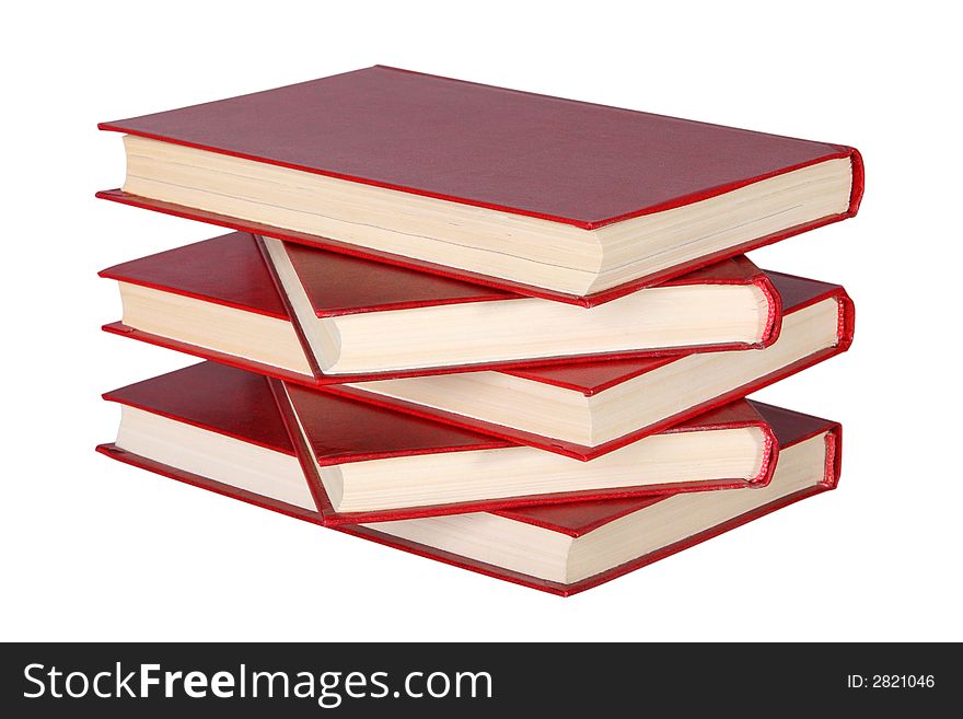 Pile of books isolated on white background. Pile of books isolated on white background