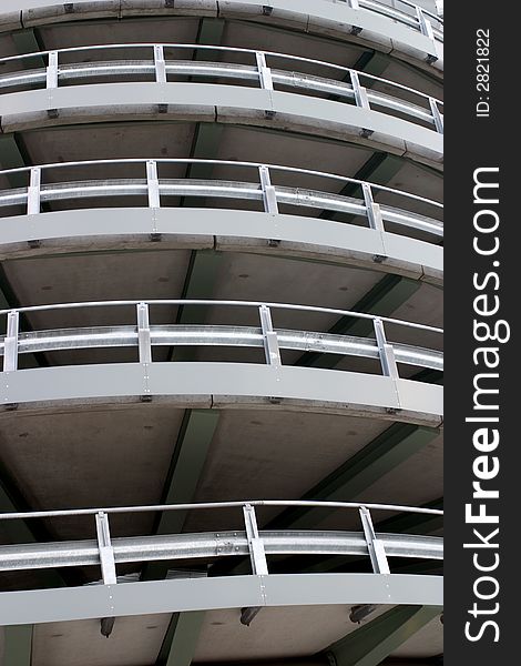 Spiral ramp of a parking lot