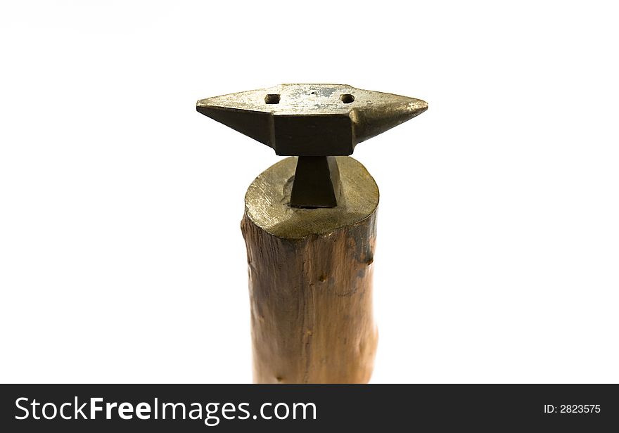 An anvil in a white background. An anvil in a white background