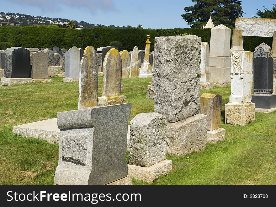 Old Jewish cemetery - tombstone perspective