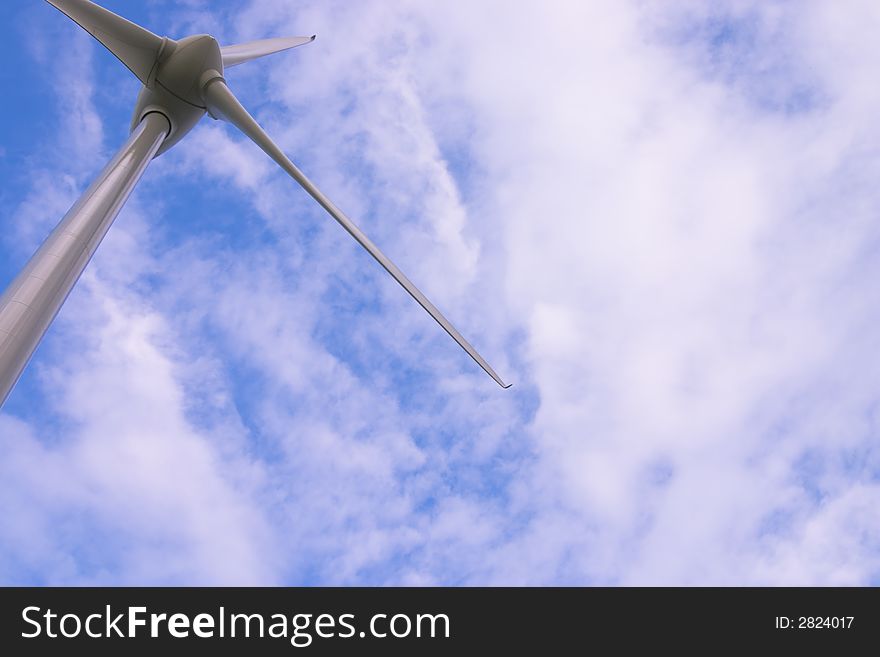 Abstract shot of a wind turbine